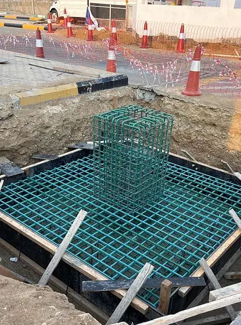 Column footing reinforcement cage